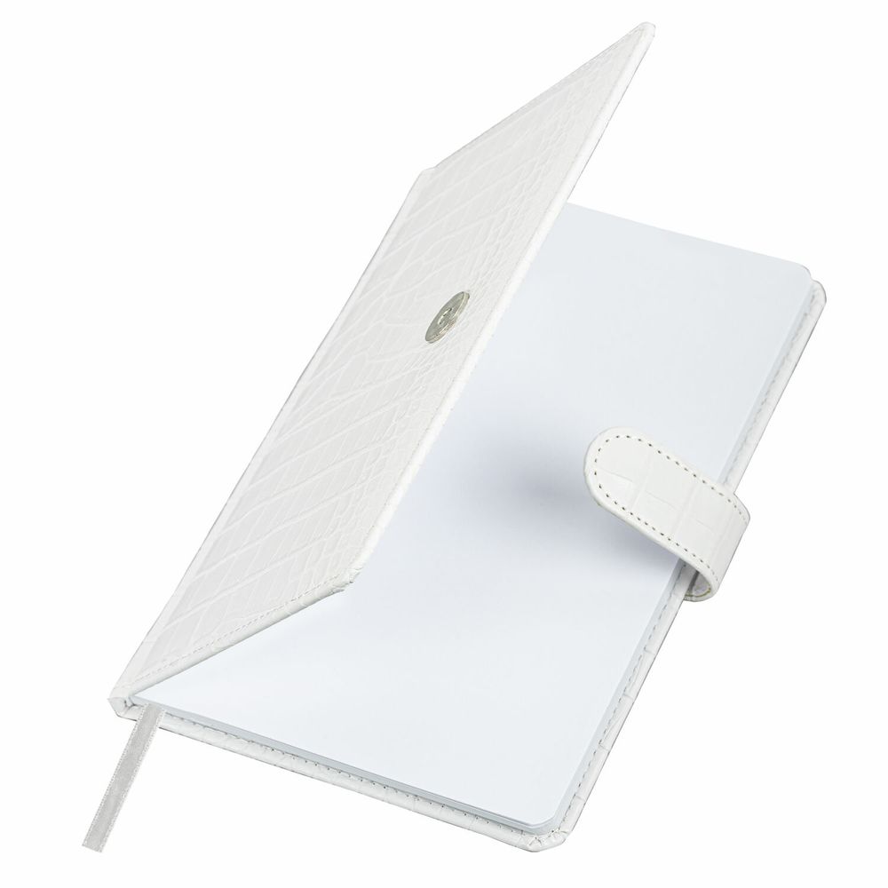 Еженедельник недатированный А5 145х215 мм, BRAUBERG "Party", под кожу, 64 л., белый