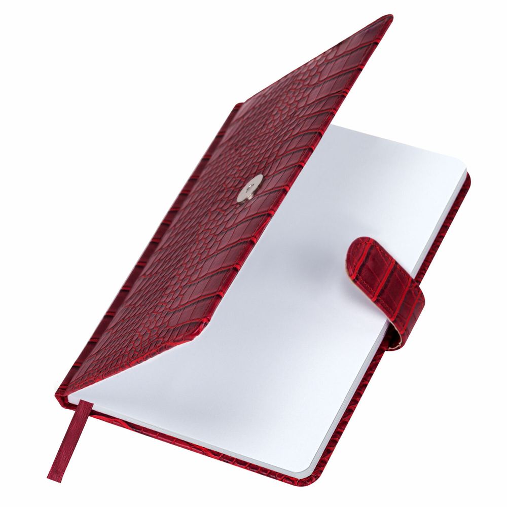 Еженедельник недатированный А5 145х215 мм, BRAUBERG "Party", под кожу, 64 л., красный