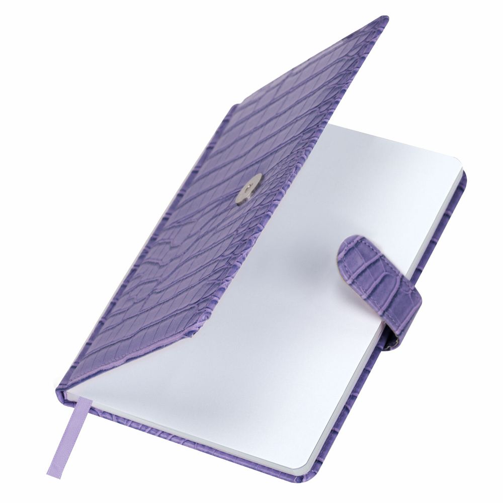 Еженедельник недатированный А5 145х215 мм, BRAUBERG "Party", под кожу, 64 л., сиреневый