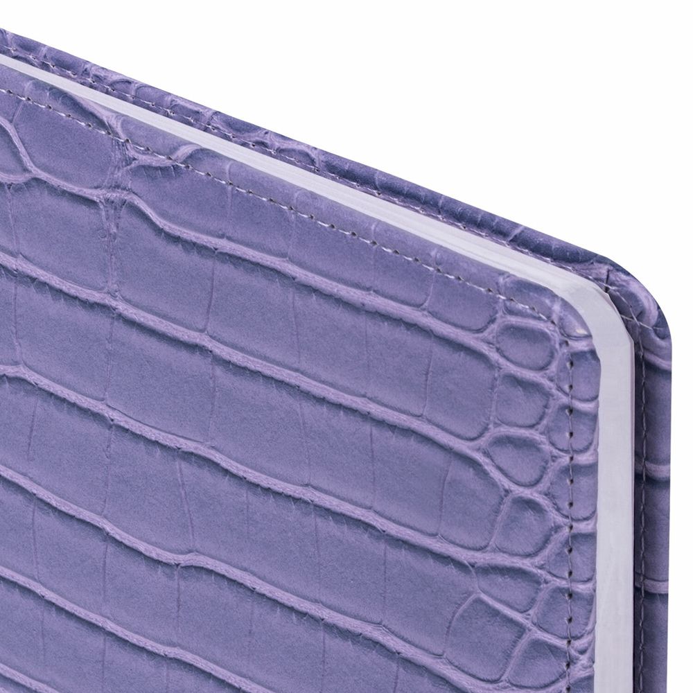 Еженедельник недатированный А5 145х215 мм, BRAUBERG "Party", под кожу, 64 л., сиреневый