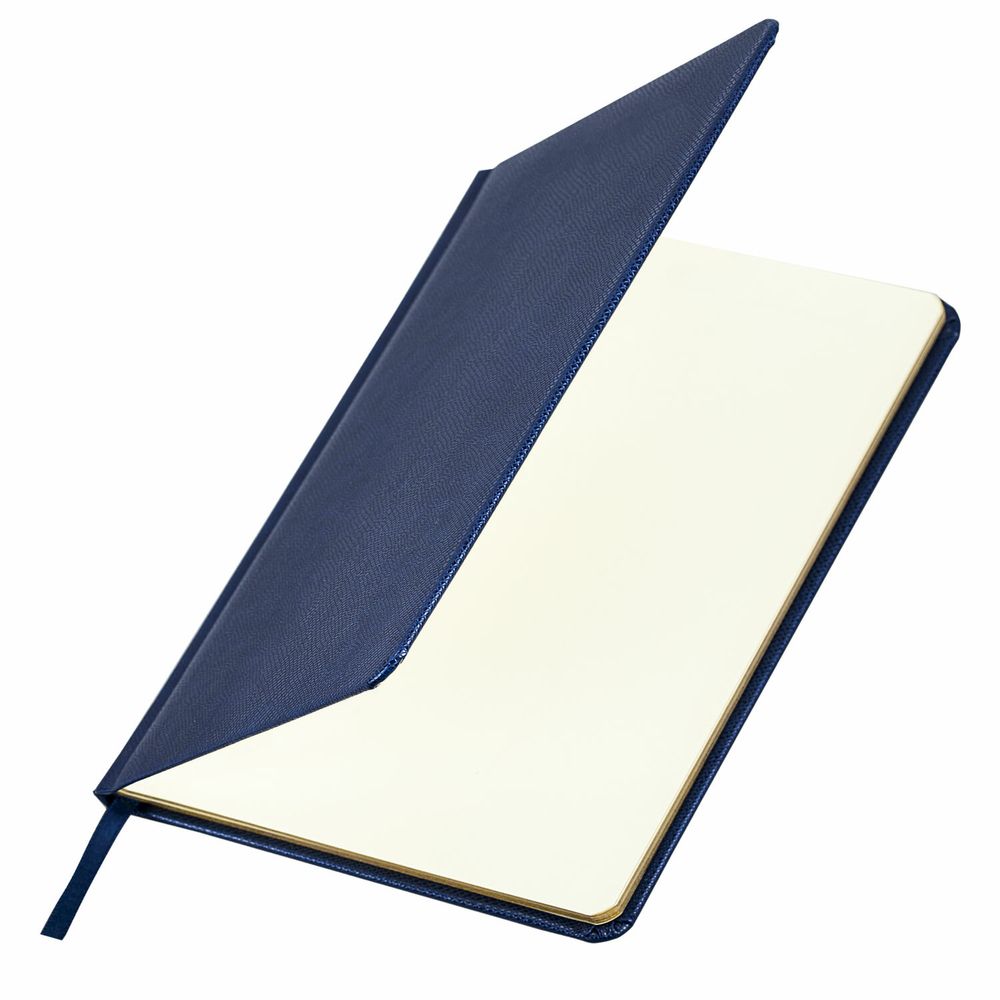 Еженедельник недатированный А5 145х215 мм, BRAUBERG "Iguana", под кожу, 64 л., синий