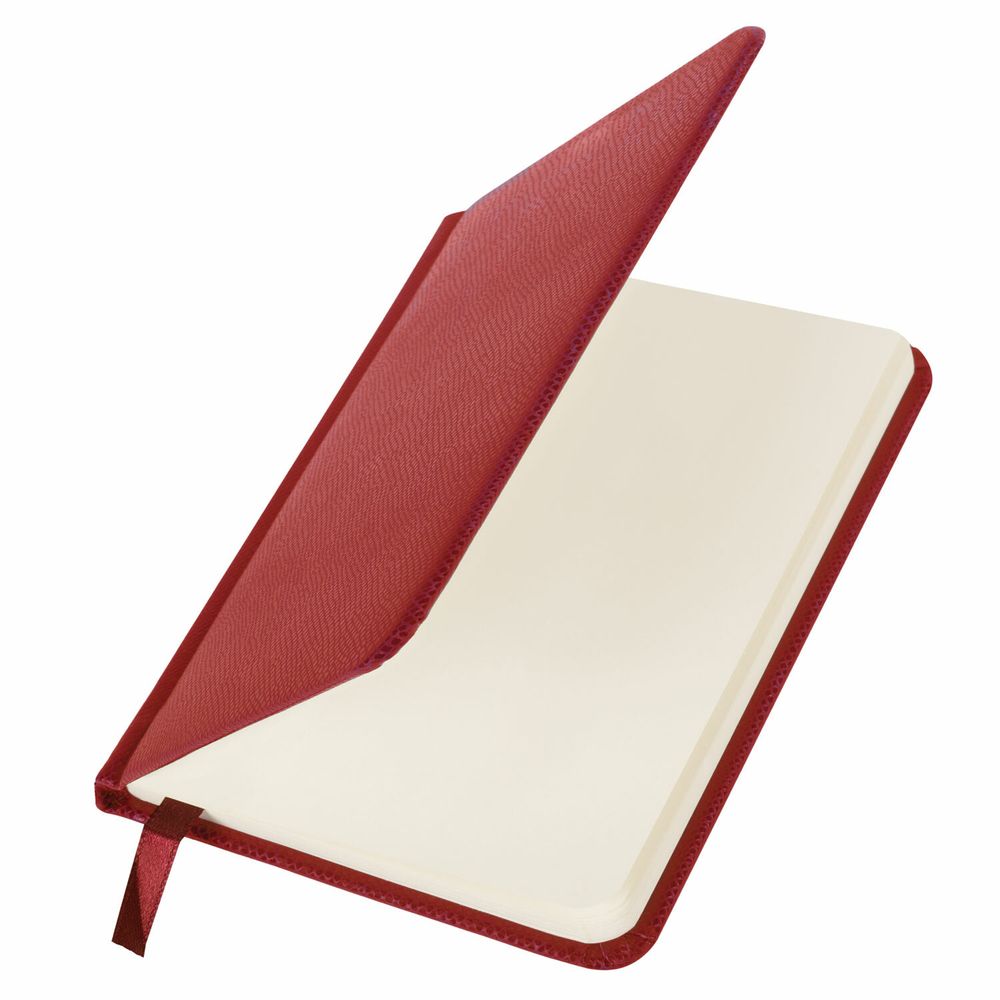 Еженедельник недатированный МАЛЫЙ ФОРМАТ 95х155 мм А6, BRAUBERG "Iguana", под кожу, 64 л., красный