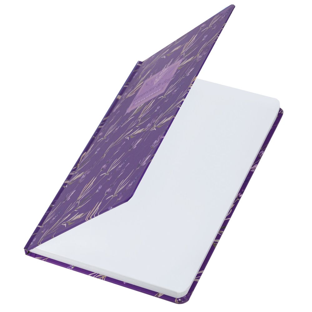 Ежедневник недатированный с резинкой А5 (145х203 мм), BRAUBERG, твердый, 128 л., "Лаванда"