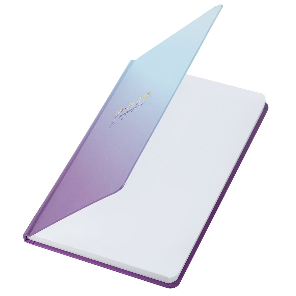 Ежедневник недатированный с резинкой А5 (145х203 мм), BRAUBERG, твердый, 128 л., "Градиент"