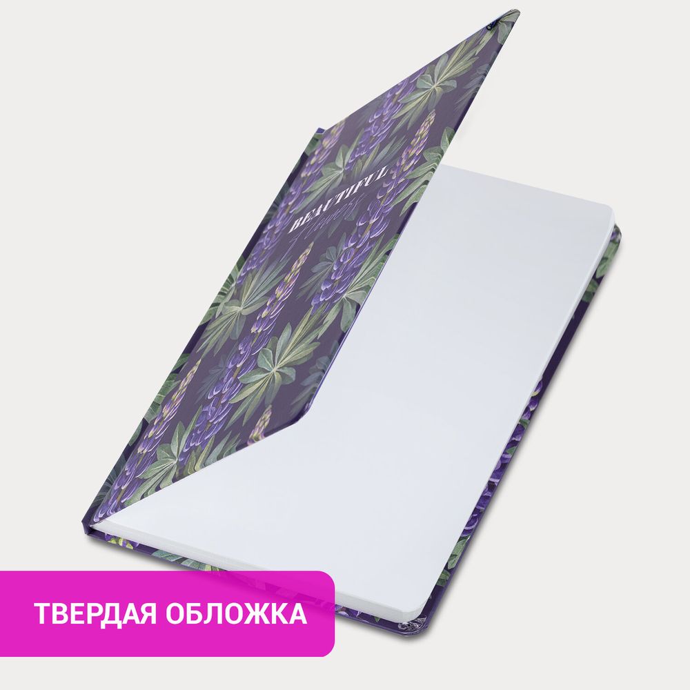 Ежедневник недатированный с резинкой А5 (145х203 мм), BRAUBERG, твердый, 128 л., 