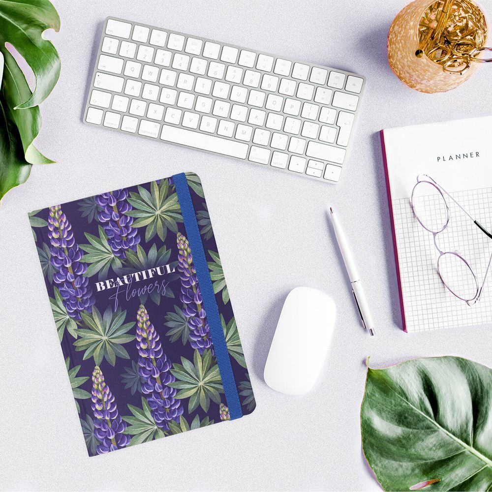 Ежедневник недатированный с резинкой А5 (145х203 мм), BRAUBERG, твердый, 128 л., 