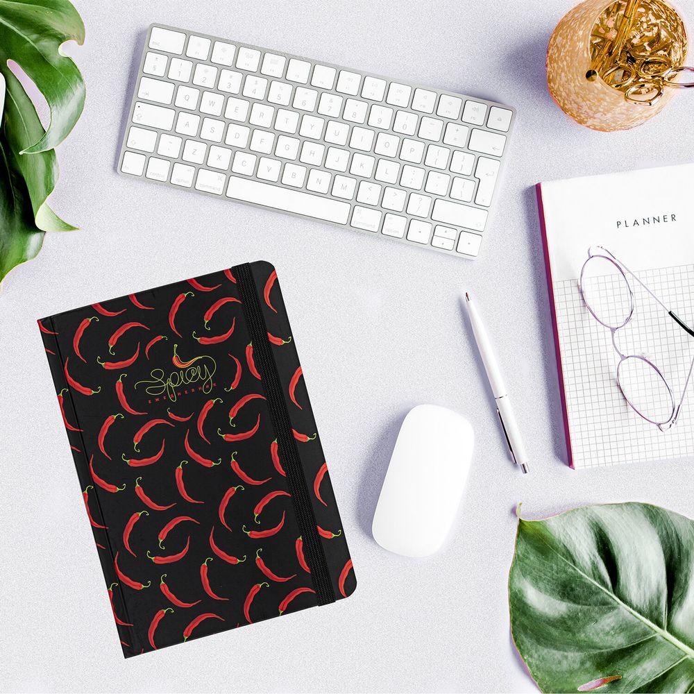 Ежедневник недатированный с резинкой А5 (145х203 мм), BRAUBERG, твердый, 128 л., 