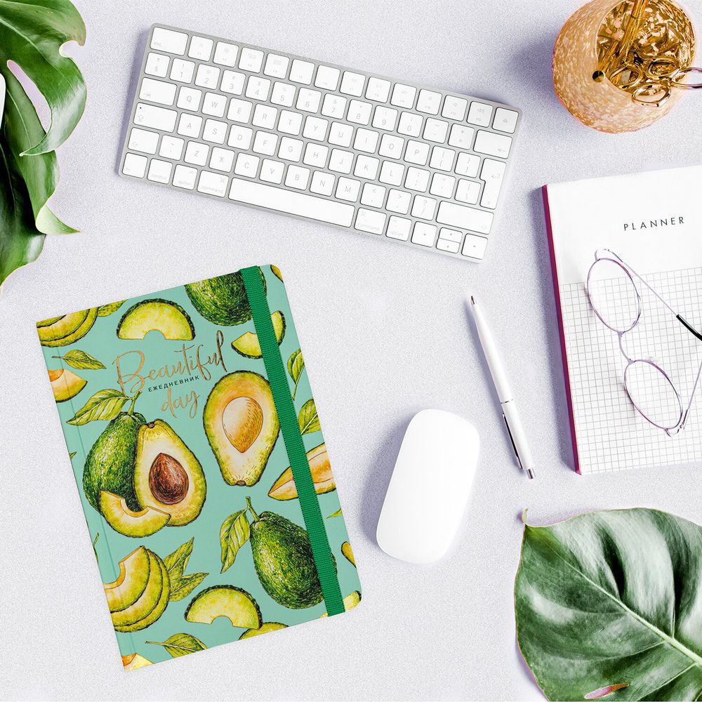 Ежедневник недатированный с резинкой А5 (145х203 мм), BRAUBERG, твердый, фольга, 128 л., 