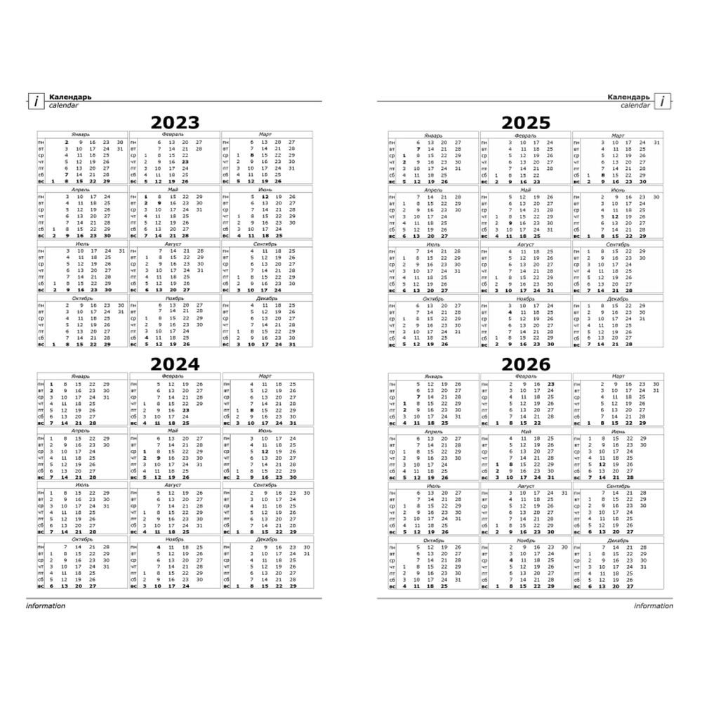 Ежедневник недатированный 7БЦ, А5, 128л Attache Economy, Госсимволика