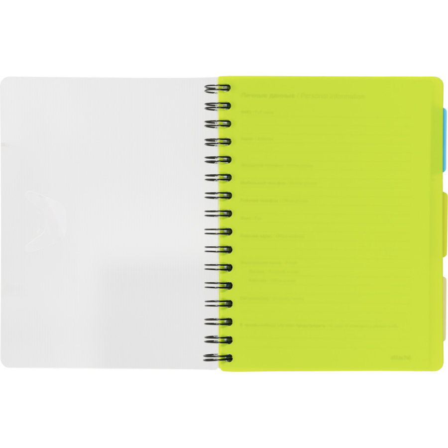 Ежедневник недатированный Bright Colours на спирали,  А5, 272 стр., ЛАЙМ