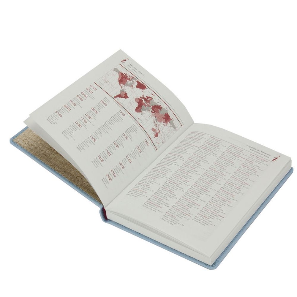 Ежедневник недатированный А5+, 136л, Velvet зефирный голубой 