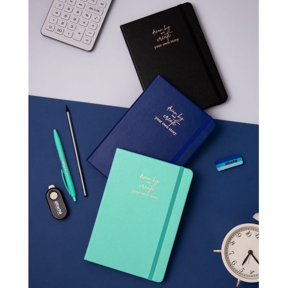 Ежедневник недатированный мятный, А5 136 л., Story, ATTACHE