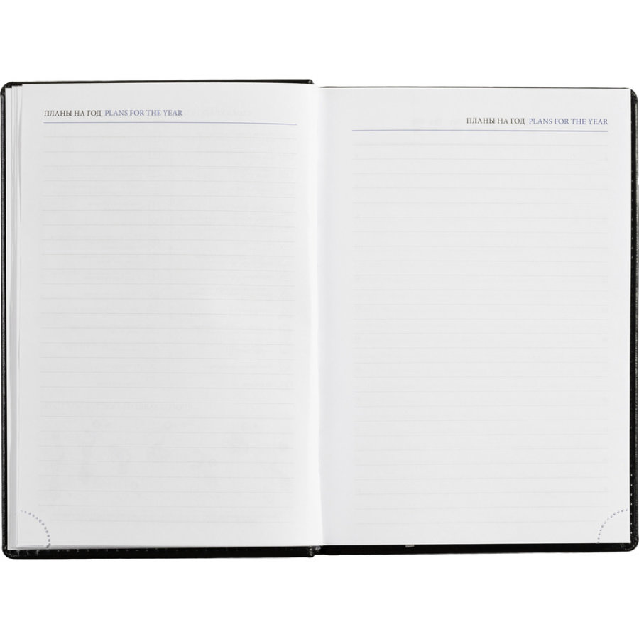 Ежедневник недатированный черный, А5, 148x218, 352стр, Agenda