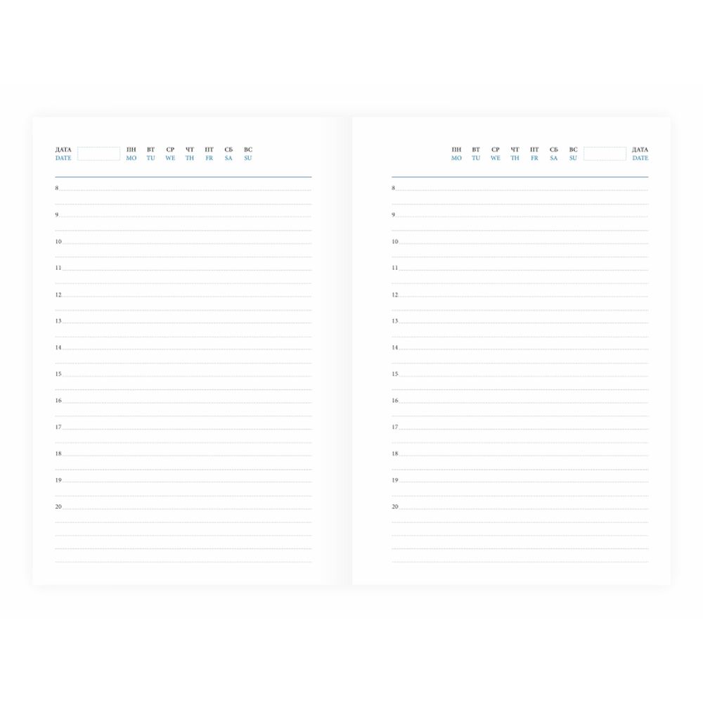 Ежедневник недатированный черный, А5, 148x218, 352стр, Agenda