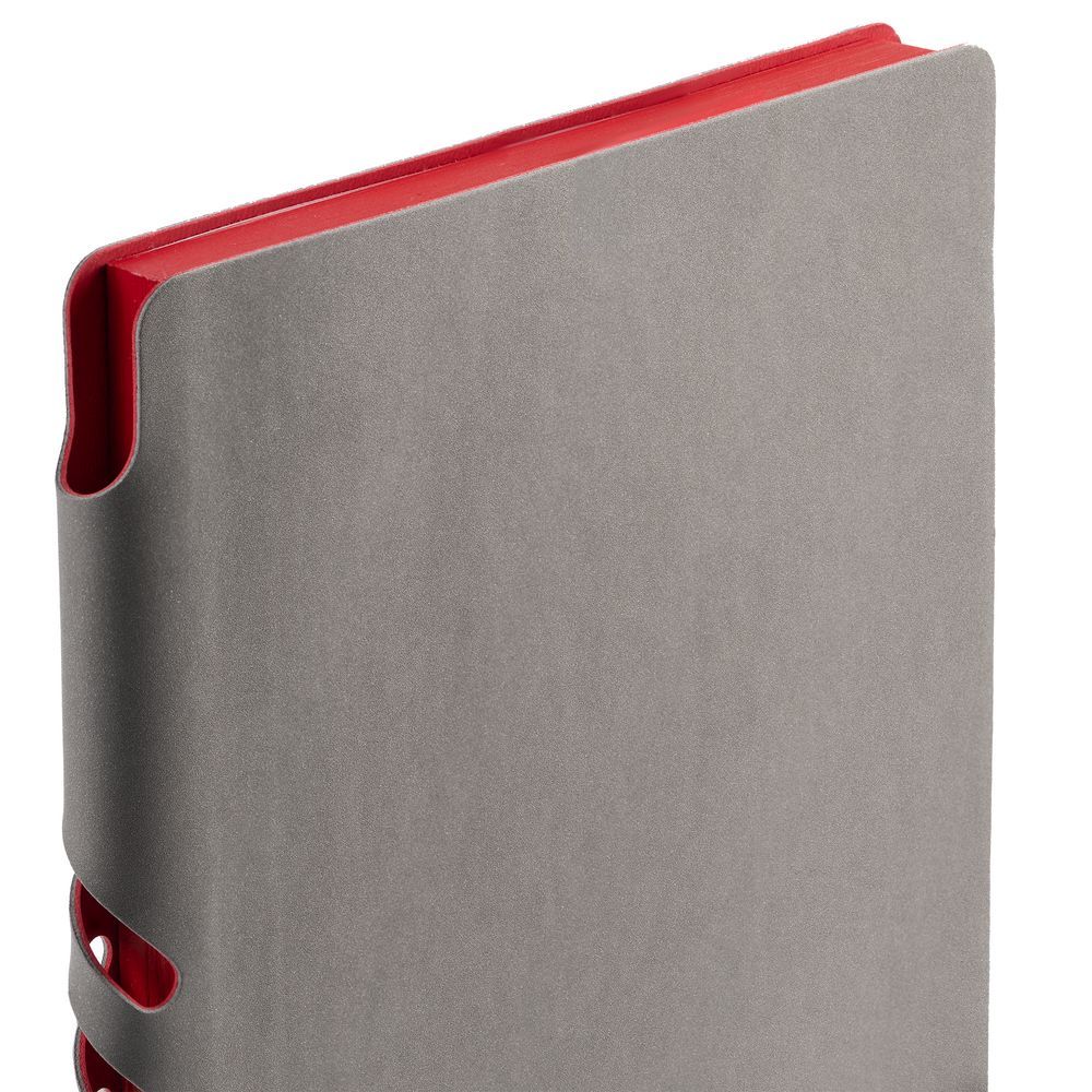 Ежедневник Flexpen, недатированный, серебристый, красный