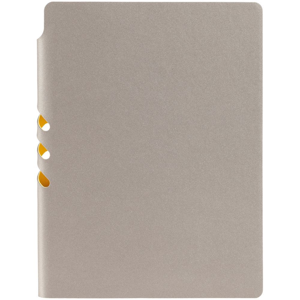 Ежедневник Flexpen, недатированный, серебристый, желтый