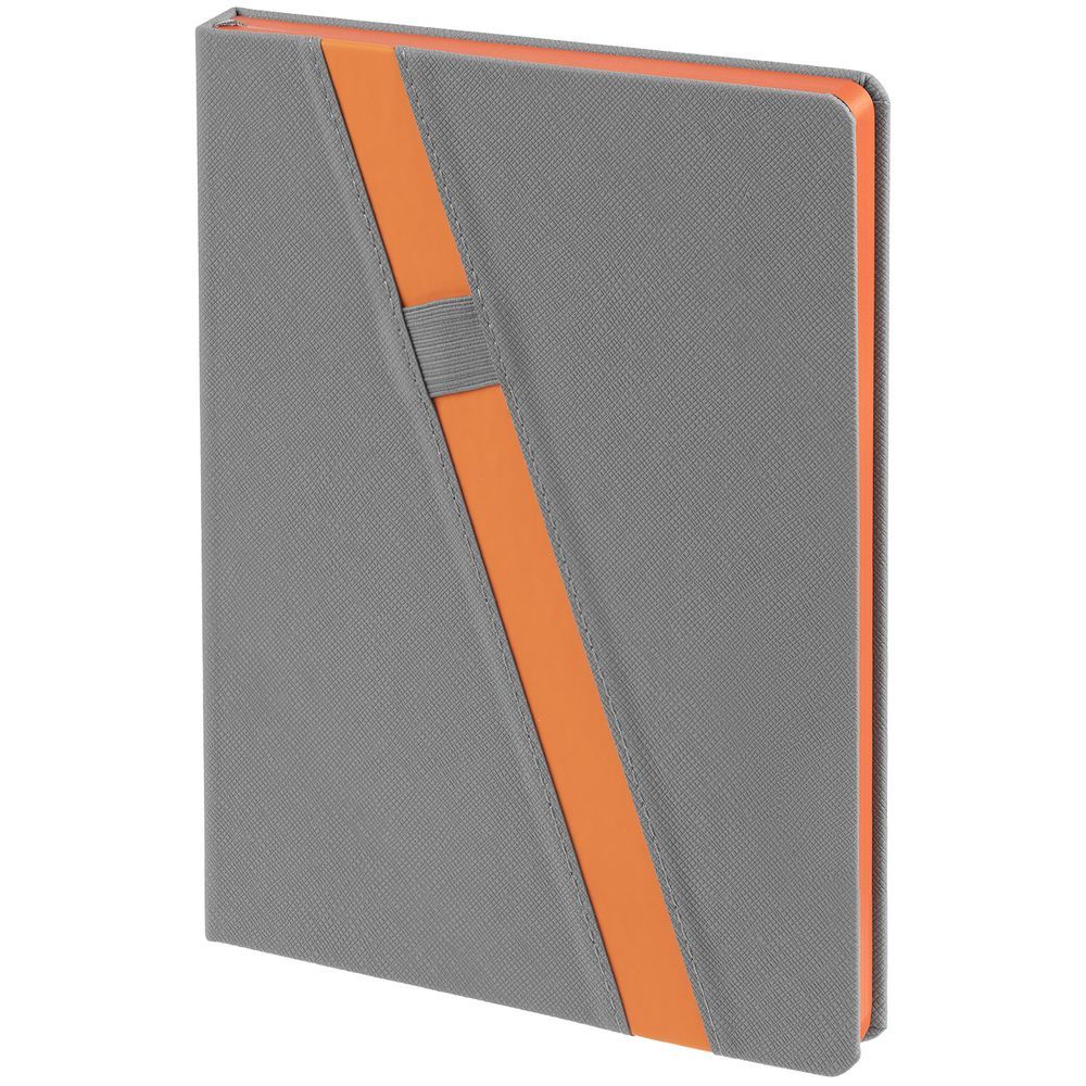 Ежедневник Rubikon, недатированный, серый, оранжевый