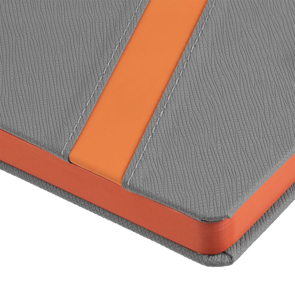 Ежедневник Rubikon, недатированный, серый, оранжевый