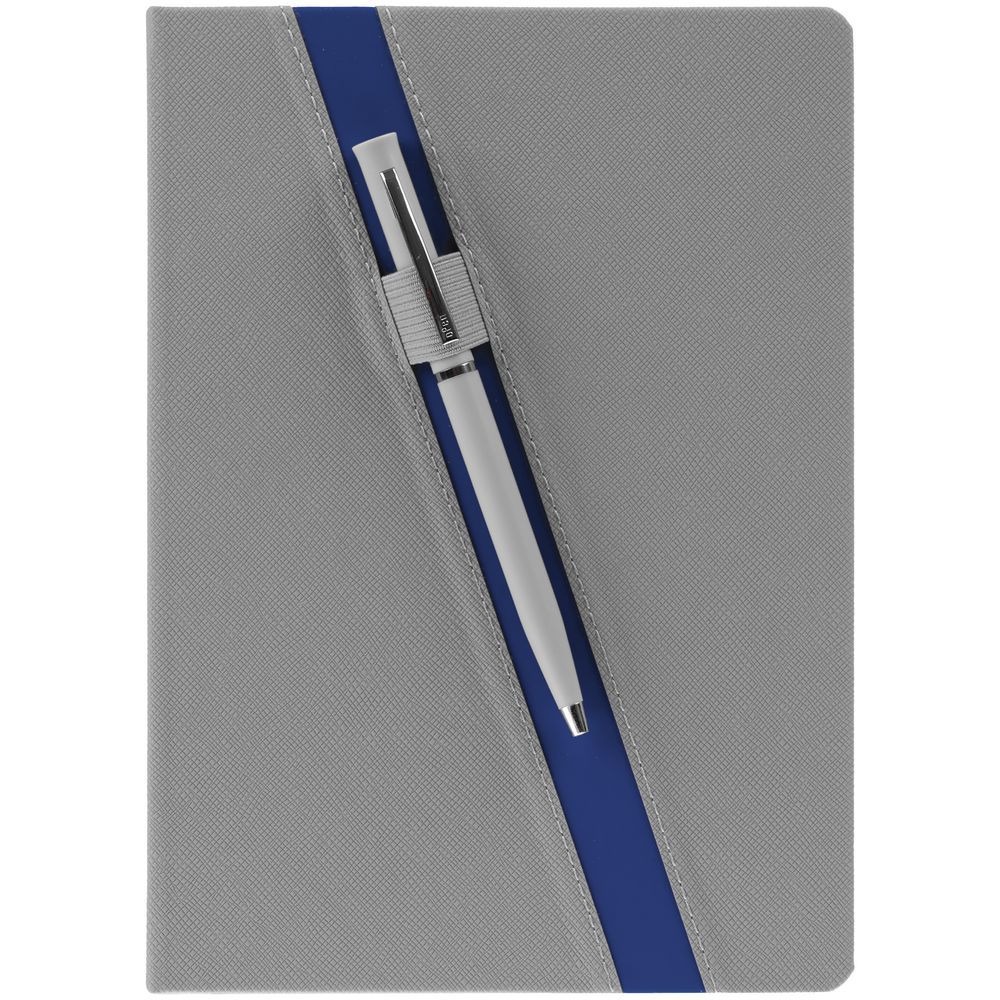 Ежедневник Rubikon, недатированный, серый, синий