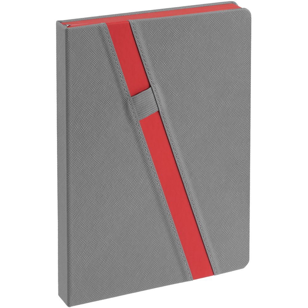Ежедневник Rubikon, недатированный, серый, красный