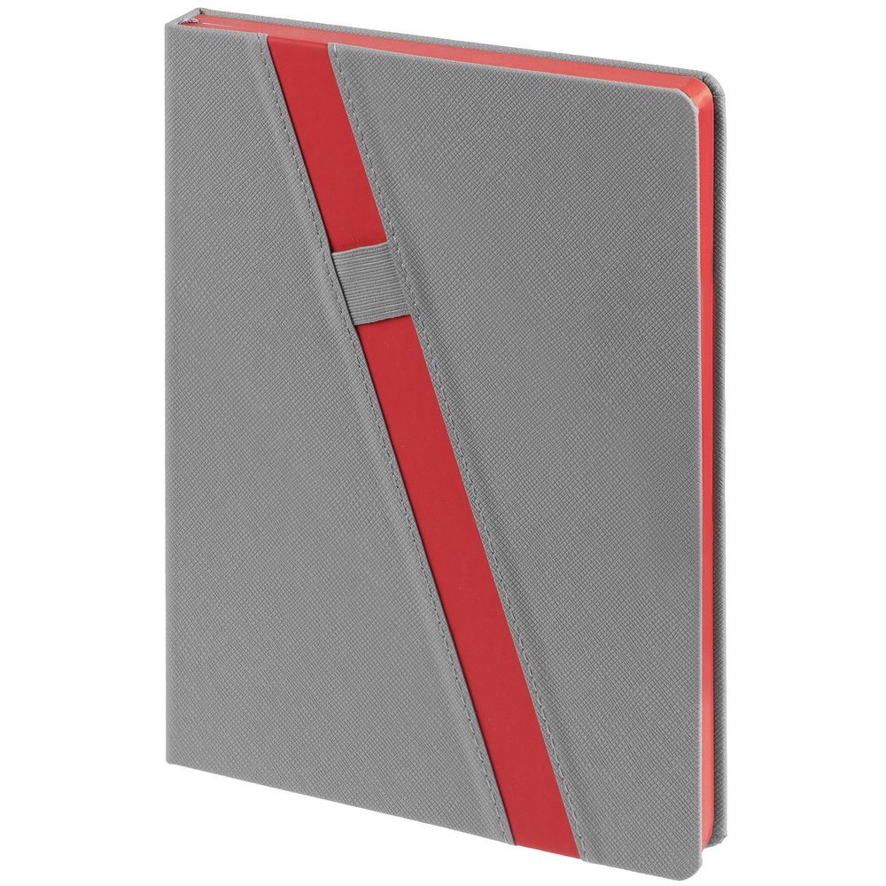 Ежедневник Rubikon, недатированный, серый, красный