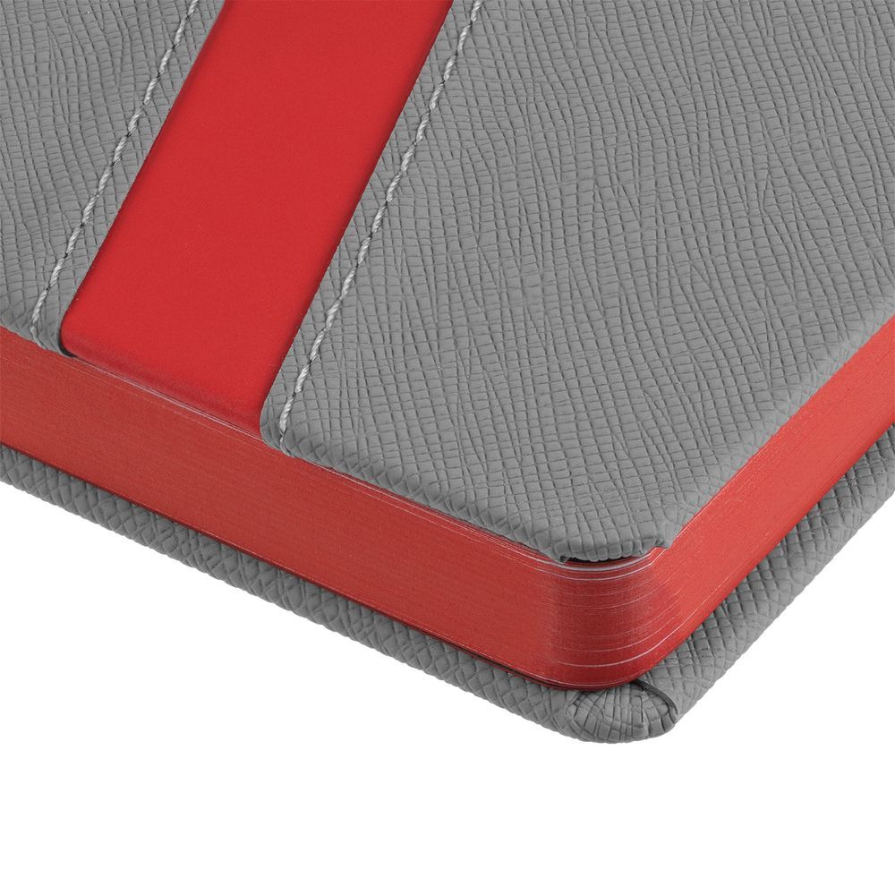 Ежедневник Rubikon, недатированный, серый, красный