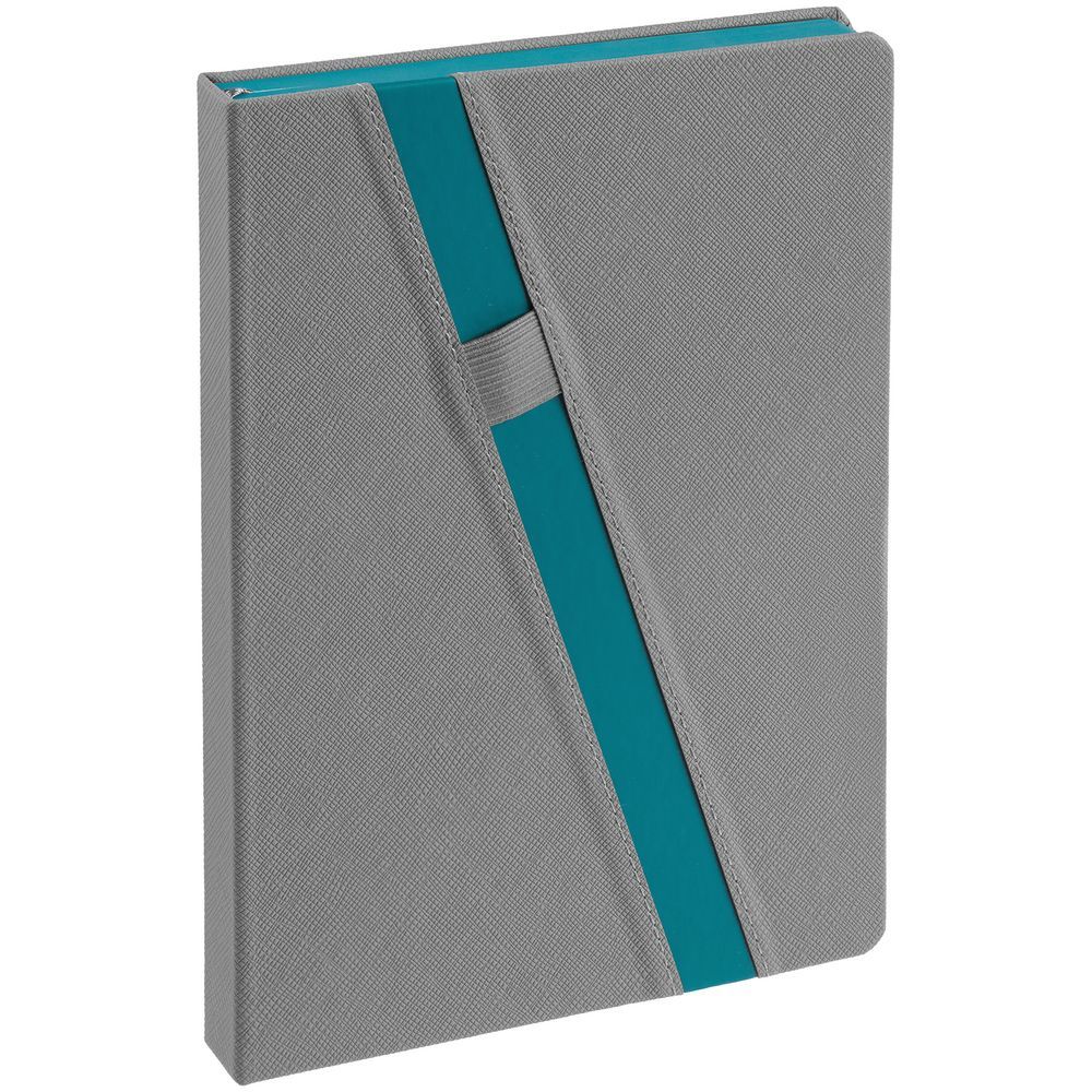 Ежедневник Rubikon, недатированный, серый, бирюзовый