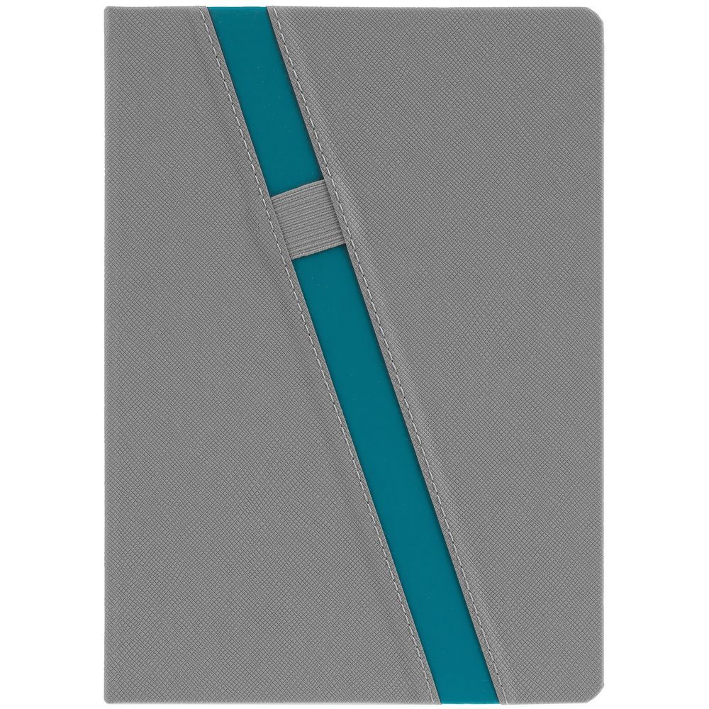 Ежедневник Rubikon, недатированный, серый, бирюзовый