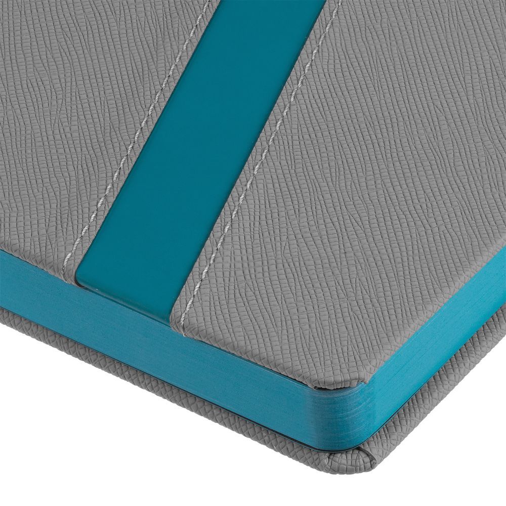 Ежедневник Rubikon, недатированный, серый, бирюзовый