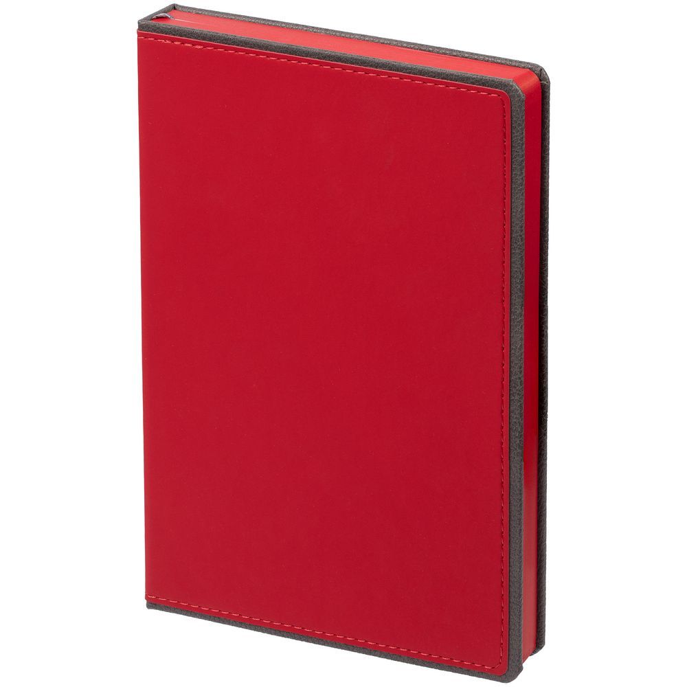 Ежедневник Frame, недатированный, серый, красный