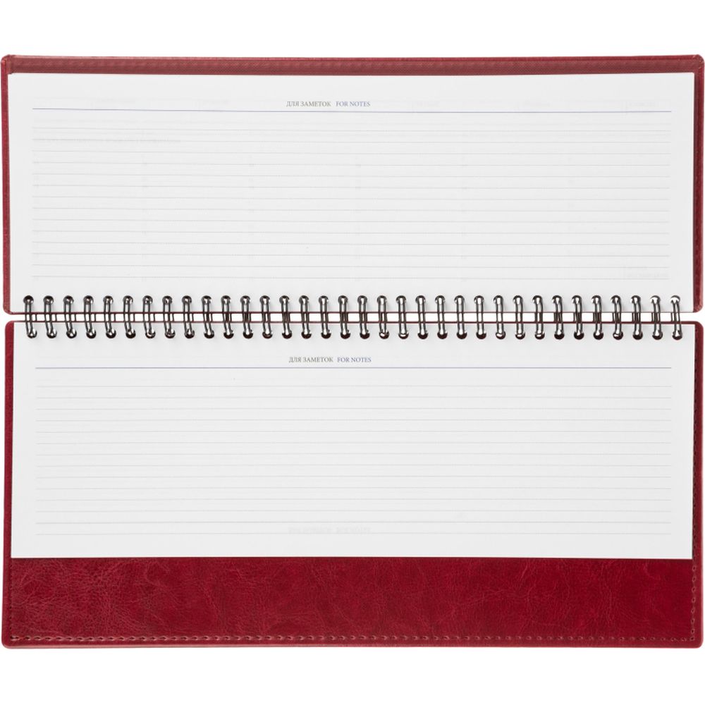 Планинг недатированный , бордо, 303х150 мм, 120стр, Agenda