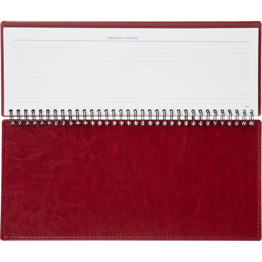 Планинг недатированный , бордо, 303х150 мм, 120стр, Agenda