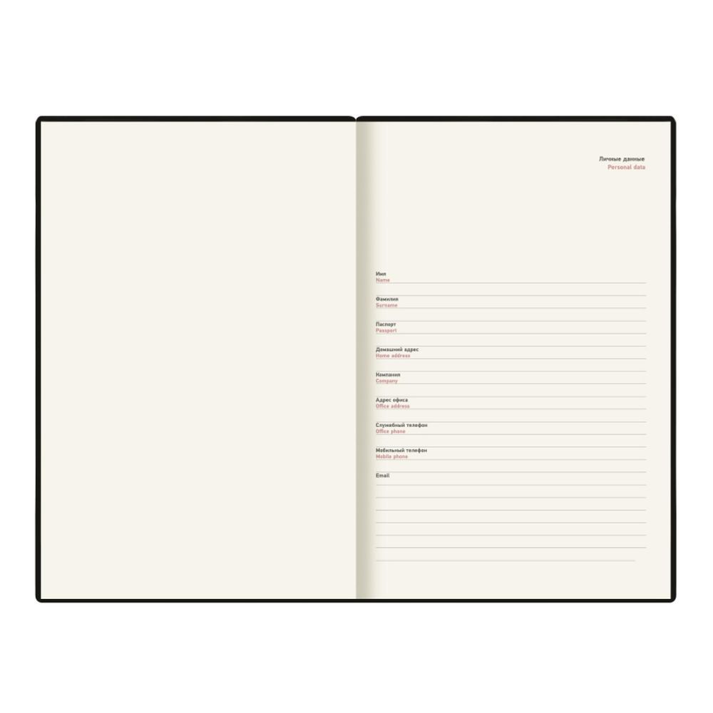 Ежедневник недатированный Deli Simple, A5, 136 л, Джинс CN145-Black