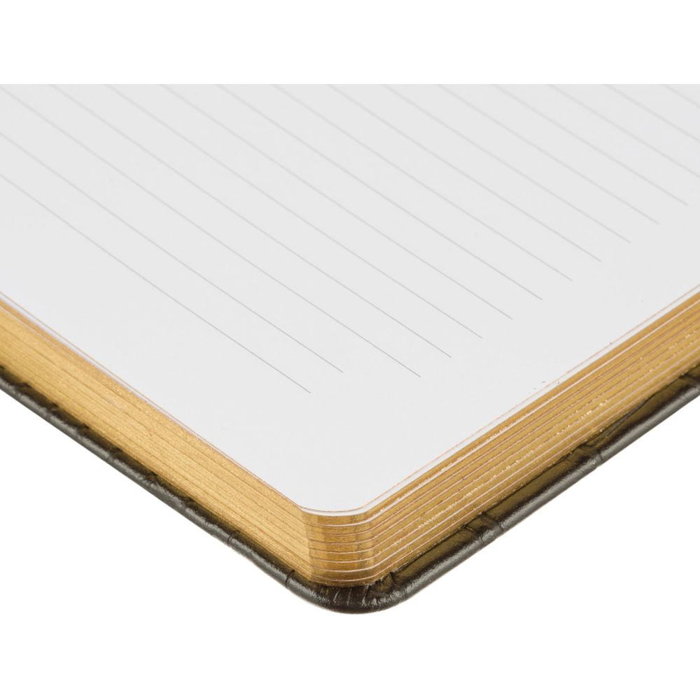 Ежедневник недатированный черный, рептилия, А5 136 л., ATTACHE