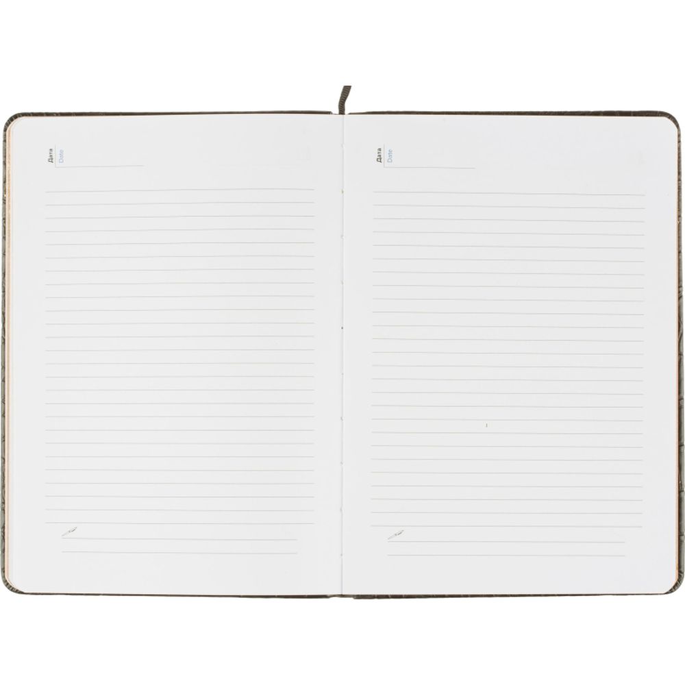 Ежедневник недатированный черный, рептилия, А5 136 л., ATTACHE