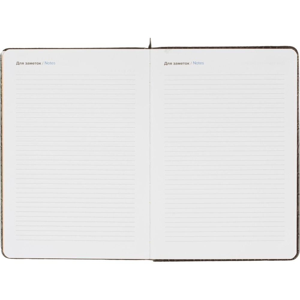 Ежедневник недатированный черный, рептилия, А5 136 л., ATTACHE