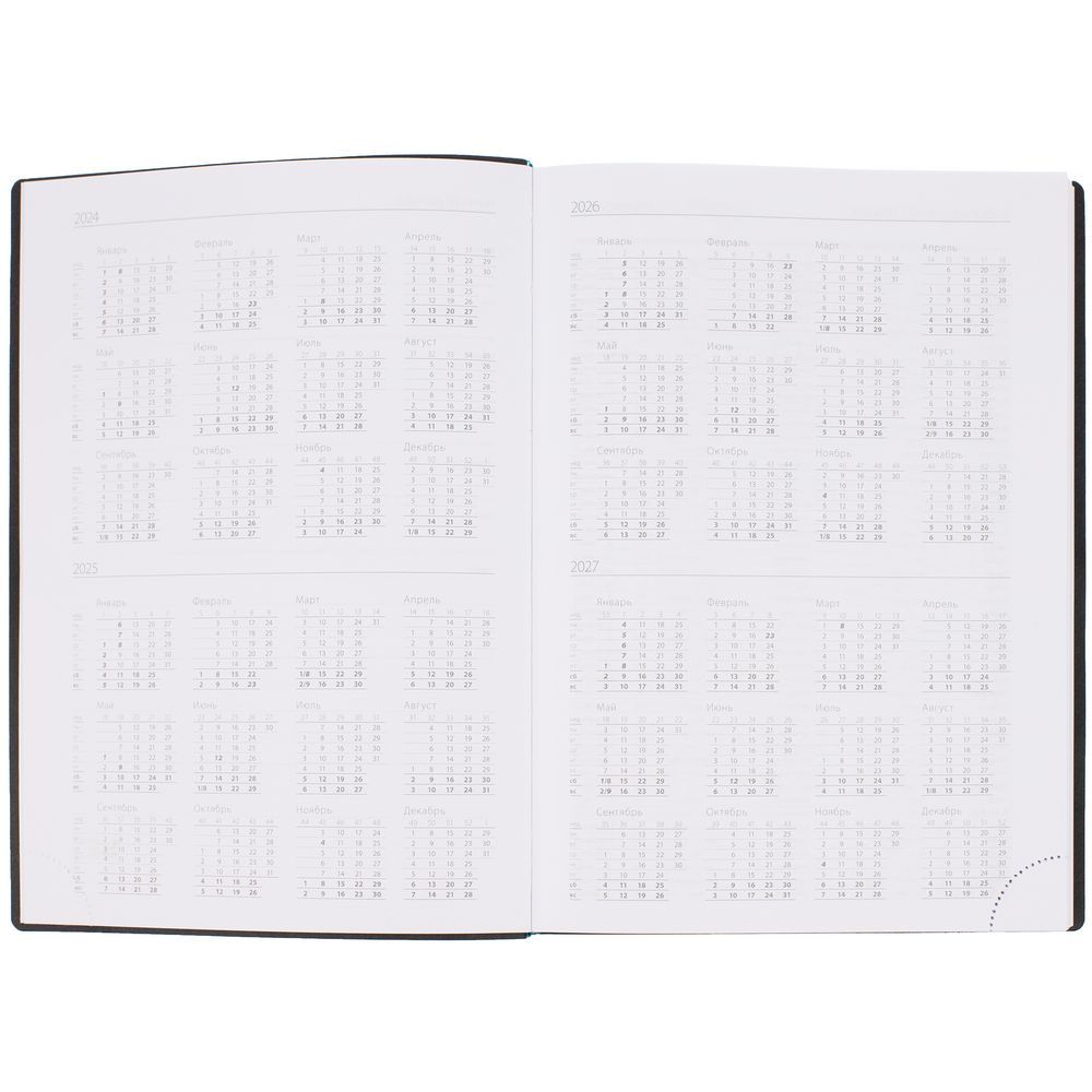 Ежедневник Vivian, недатированный, бирюзовый