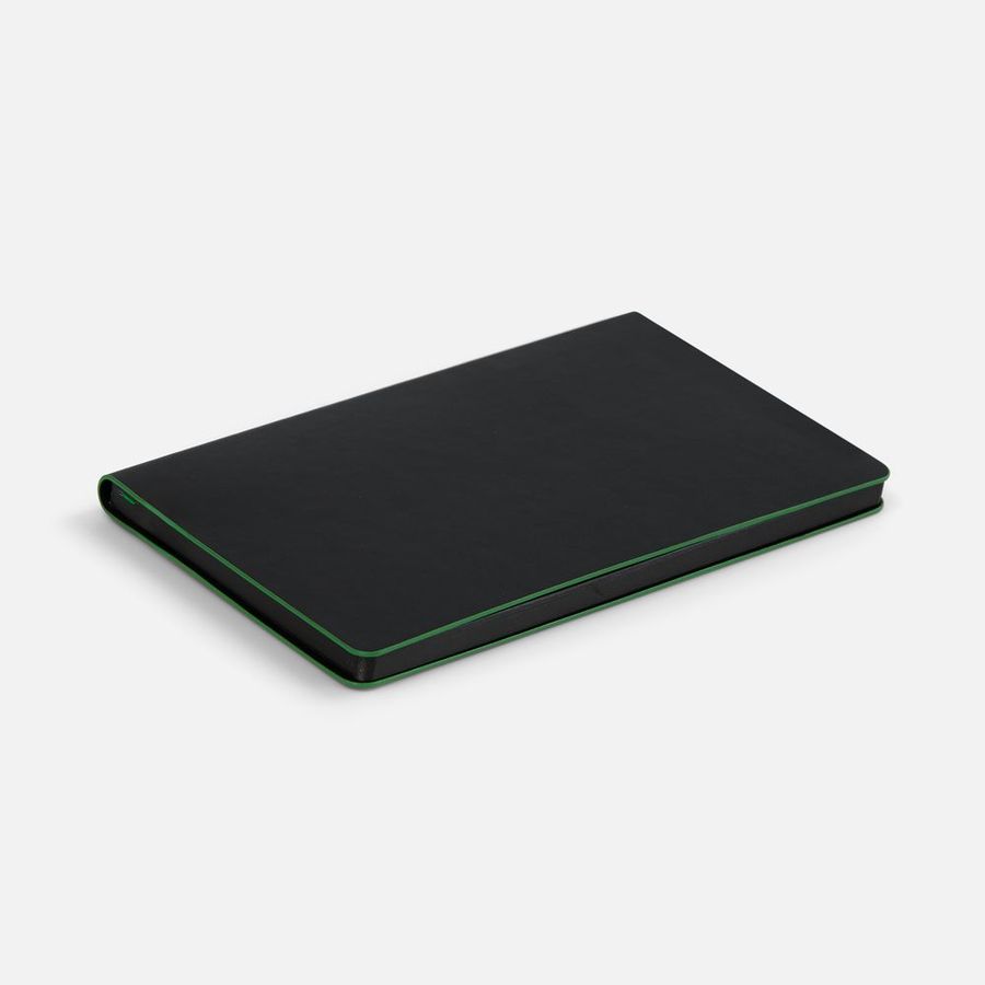 Ежедневник Trait недатированный черный с зеленым