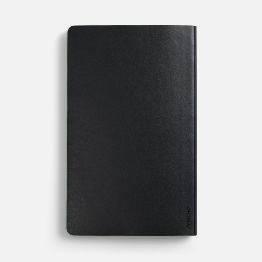 Ежедневник Trait недатированный черный с зеленым