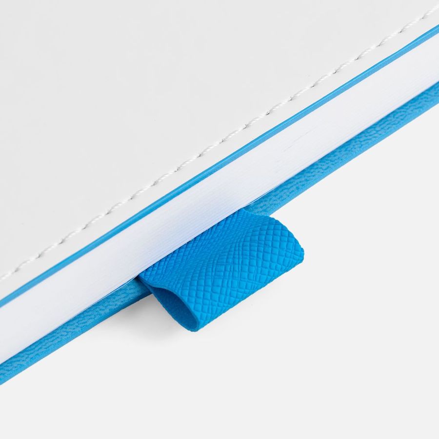 Ежедневник White Shall недатированный бело-голубой