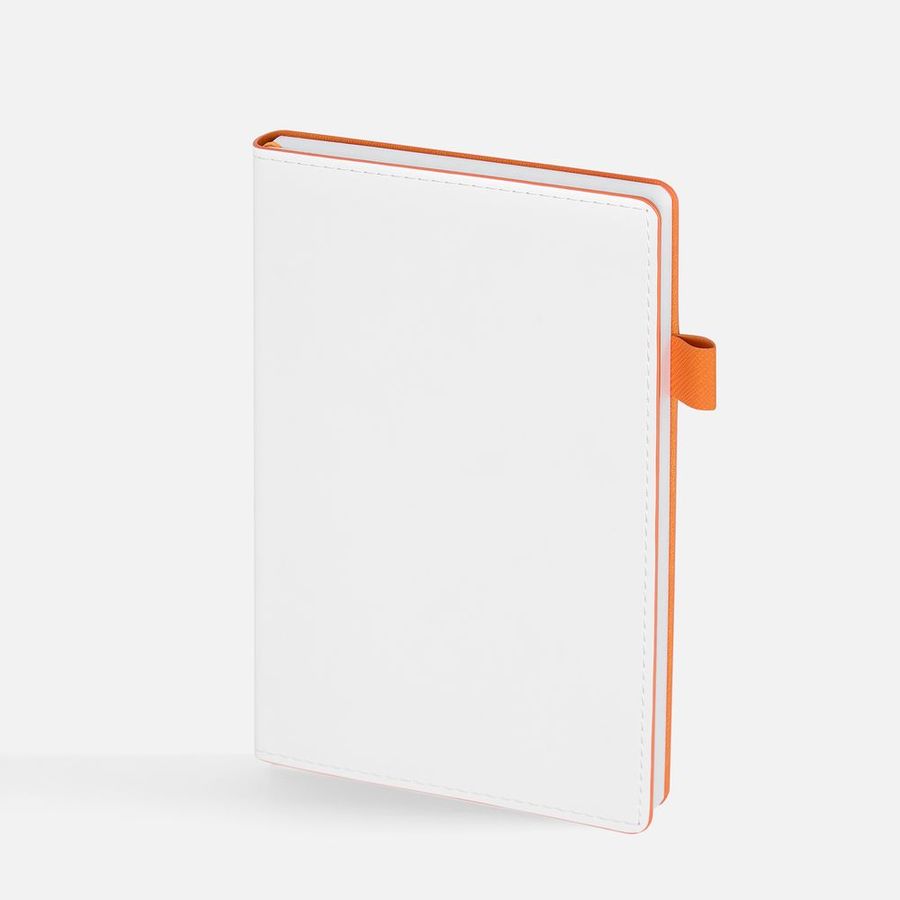 Ежедневник White Shall недатированный бело-оранжевый