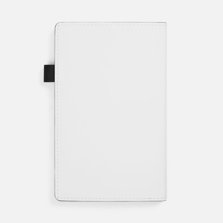 Ежедневник White Shall недатированный бело-черный