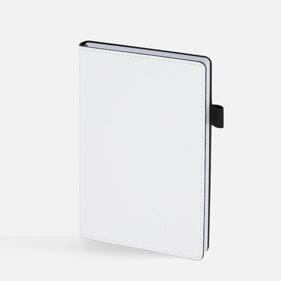 Ежедневник White Shall недатированный бело-черный