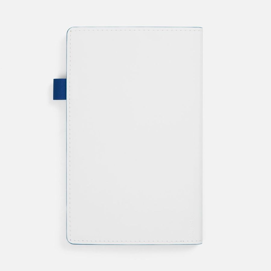 Ежедневник White Shall недатированный бело-синий