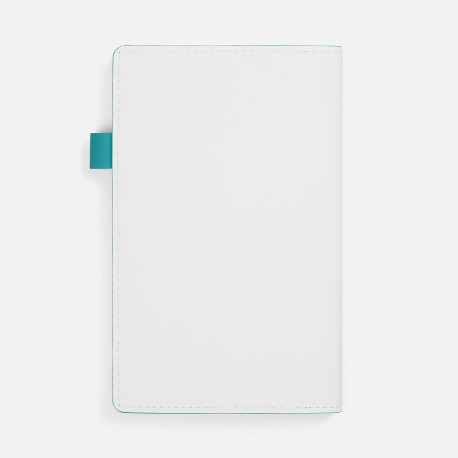 Ежедневник White Shall недатированный бело-бирюзовый