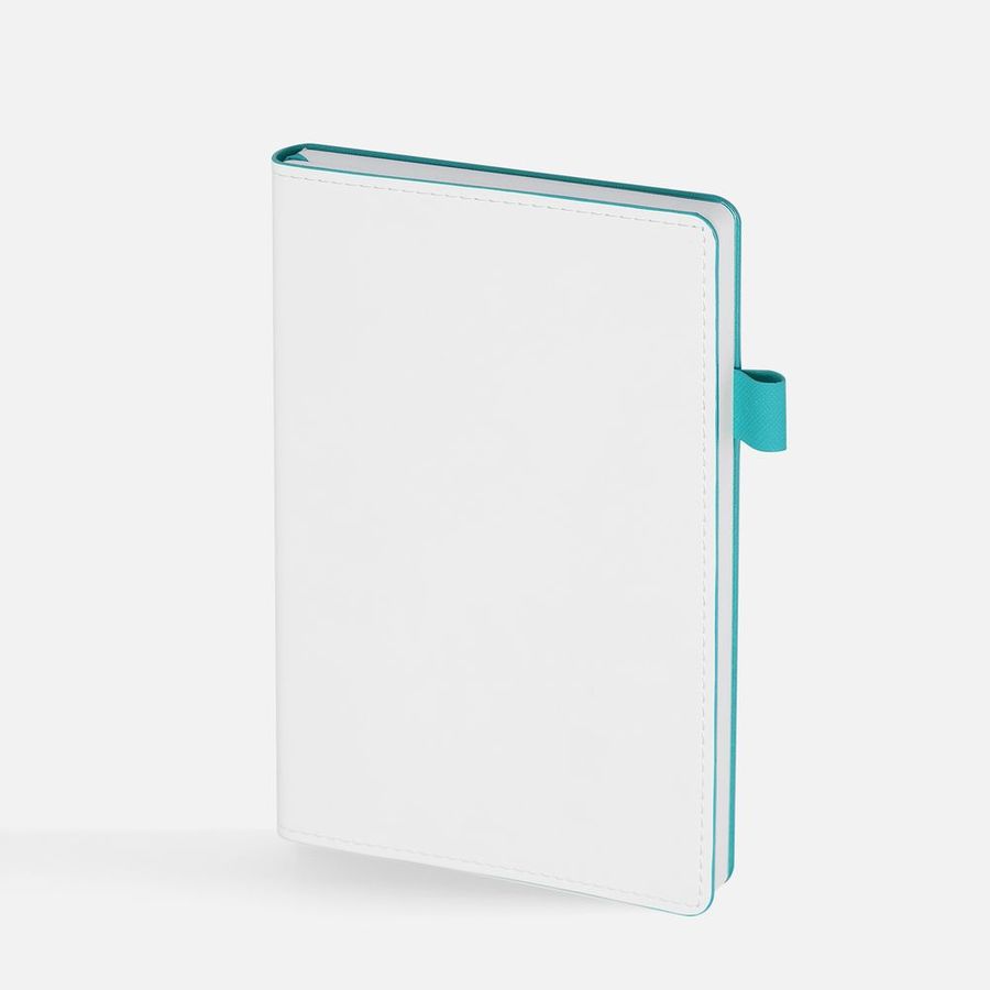 Ежедневник White Shall недатированный бело-бирюзовый