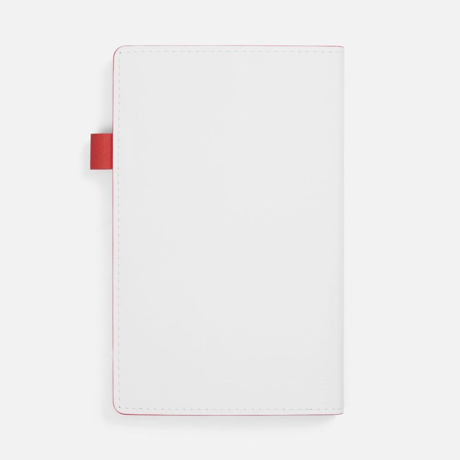 Ежедневник White Shall недатированный бело-красный