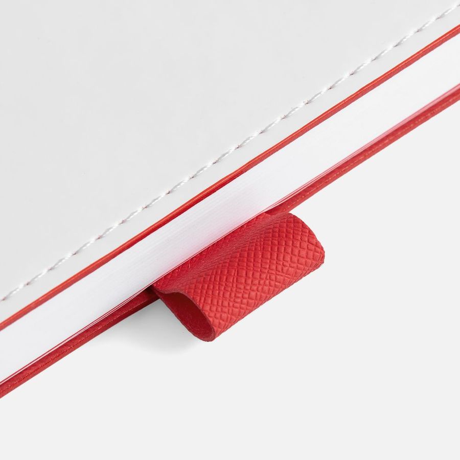 Ежедневник White Shall недатированный бело-красный