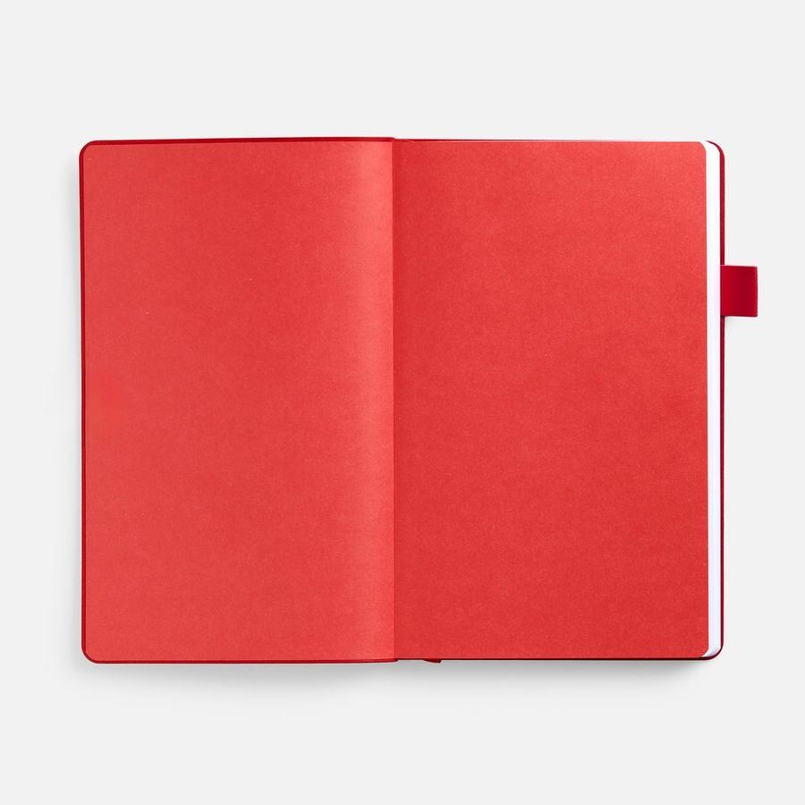 Ежедневник White Shall недатированный бело-красный