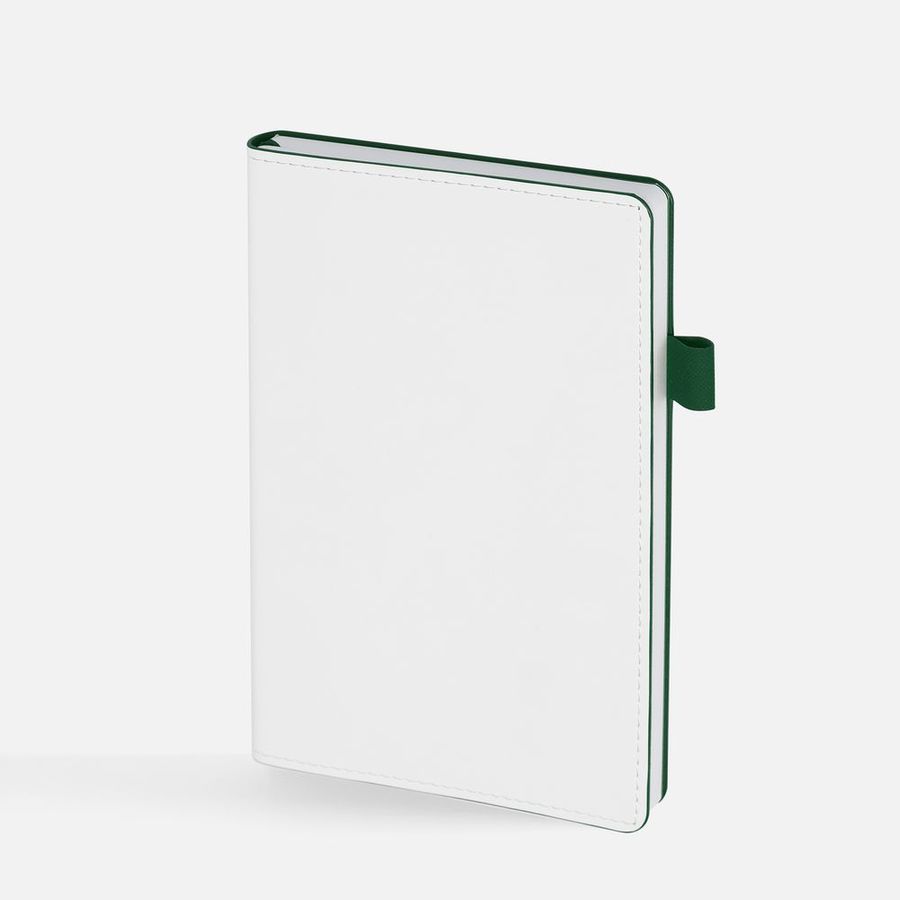 Ежедневник White Shall недатированный бело-зеленый